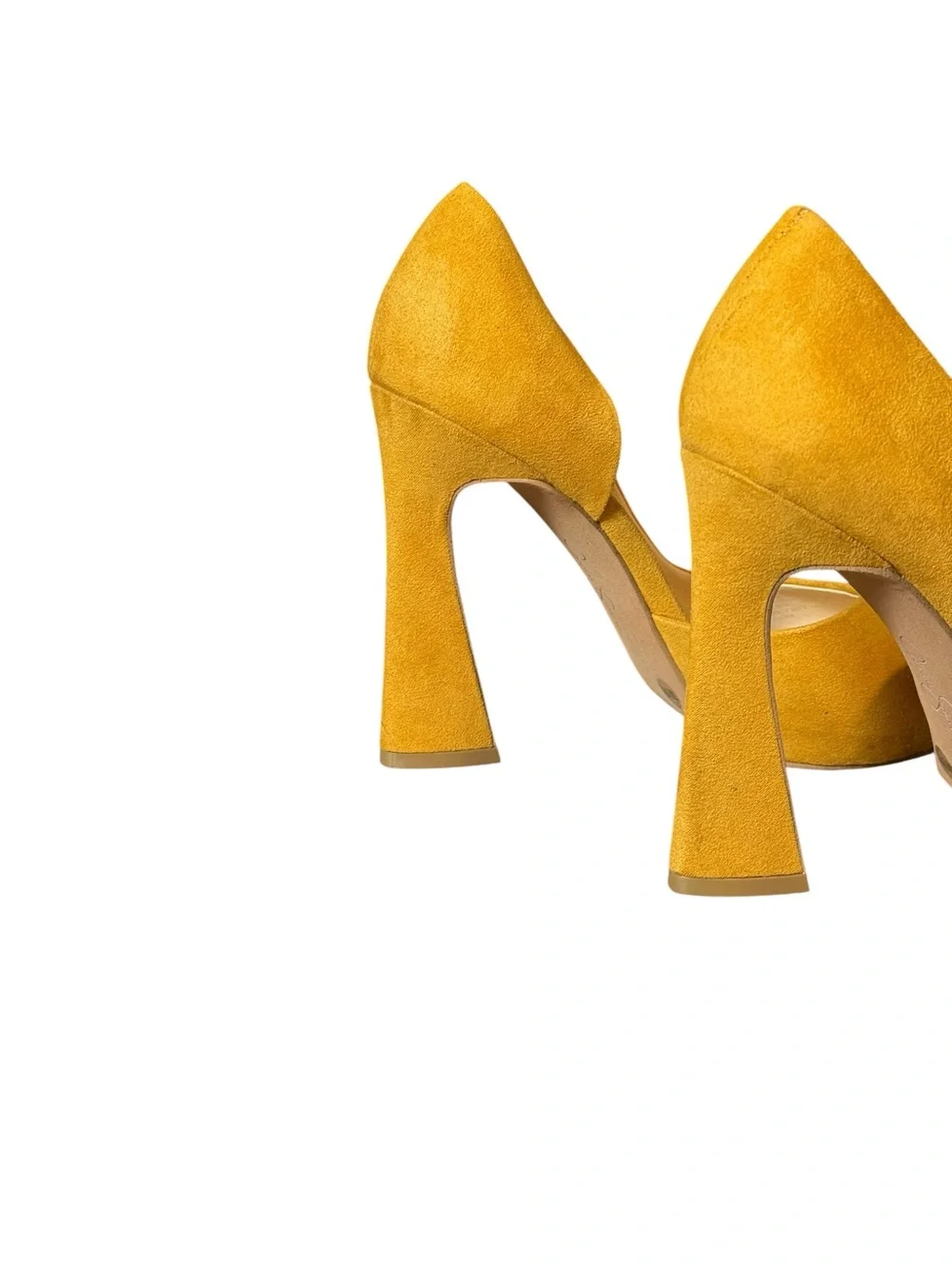 Jessica Simpson Mustard Yellow Peep Toe Platform Heels Size 7